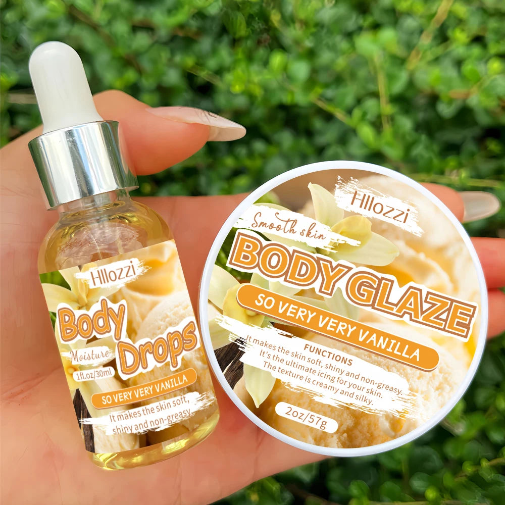 Body Glaze & Body Oil Duo – Non-Greasy Hydrating & Moisturizing Body Lotion