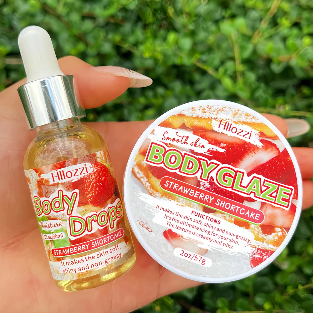 Body Glaze & Body Oil Duo – Non-Greasy Hydrating & Moisturizing Body Lotion