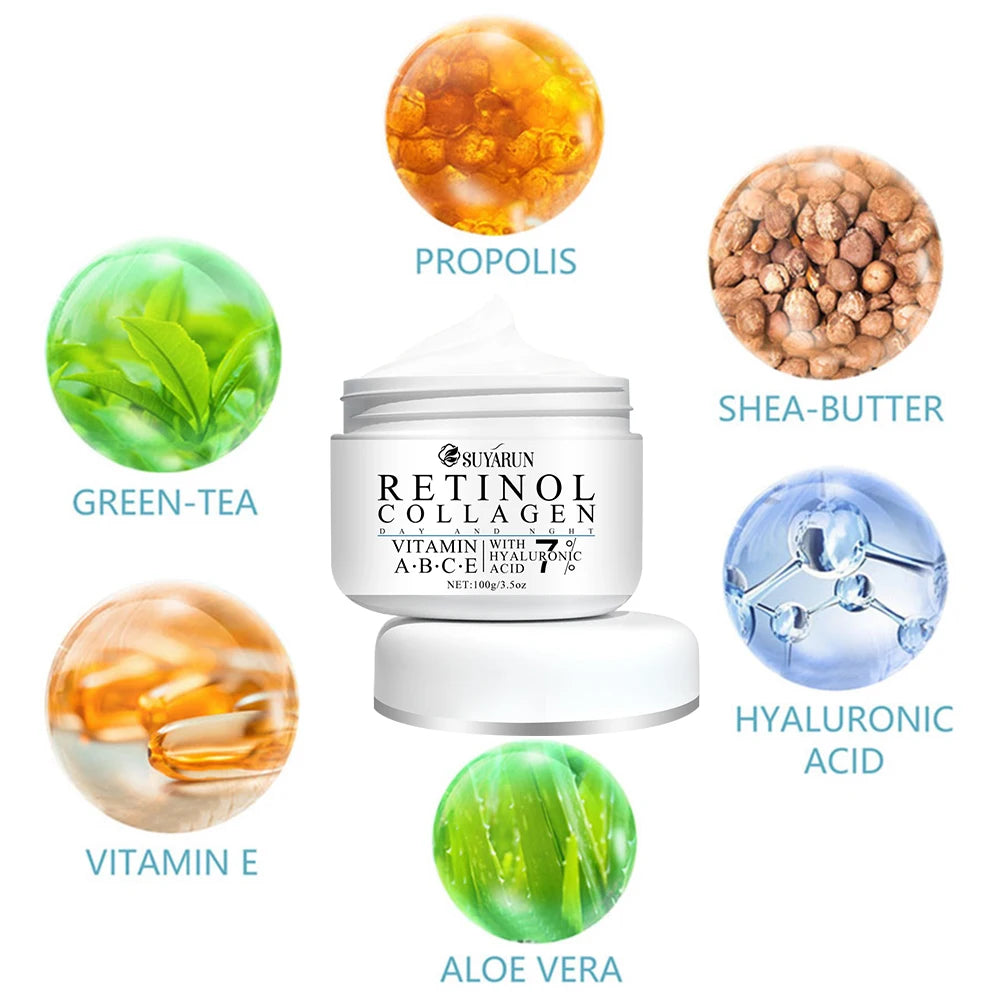 Retinol & Shea Butter Anti-Aging Cream – Vitamin E, Wrinkle Reduction & Exfoliation for Face & Neck