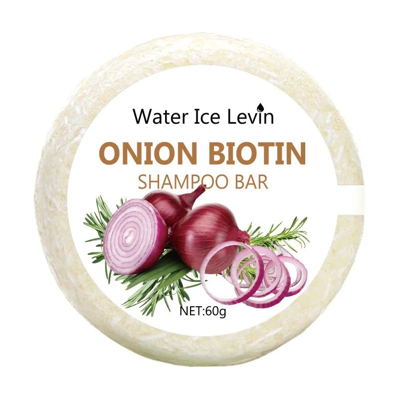 Onion & Biotin Shampoo Bar – Strengthening & Moisturizing for All Hair Types (60g)