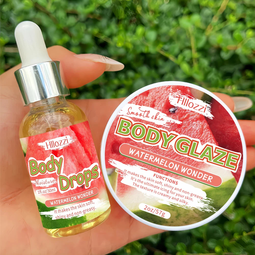 Body Glaze & Body Oil Duo – Non-Greasy Hydrating & Moisturizing Body Lotion