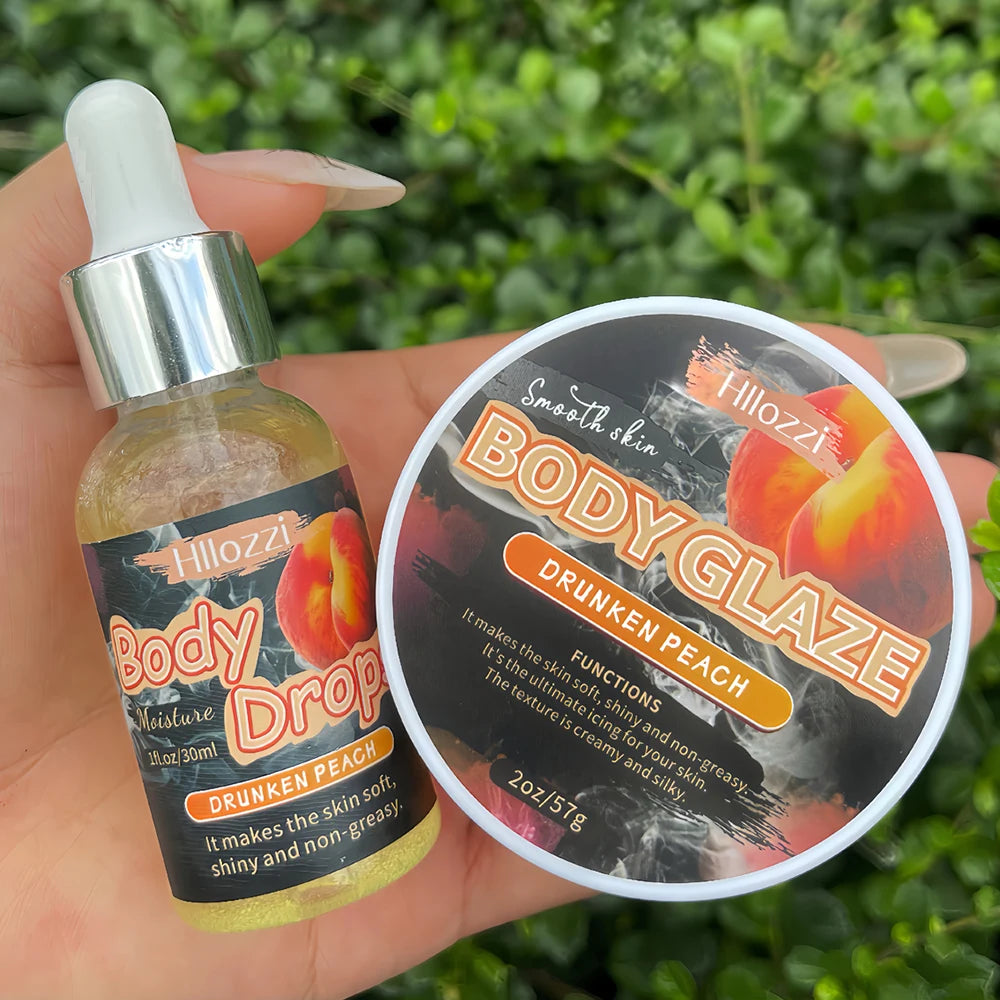 Body Glaze & Body Oil Duo – Non-Greasy Hydrating & Moisturizing Body Lotion
