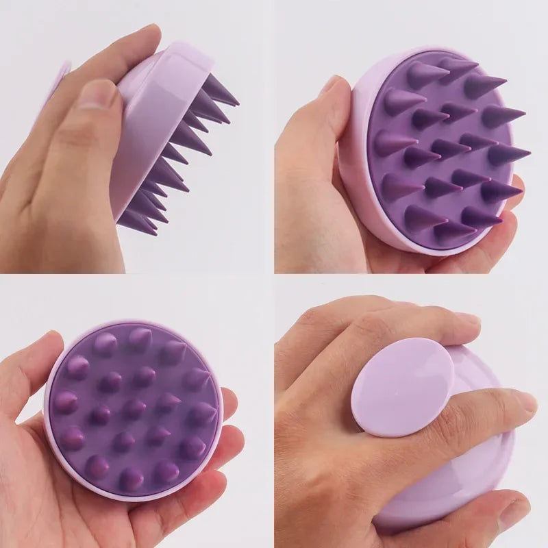 Silicone Scalp Massage Brush – Deep Cleansing & Hair Care Tool