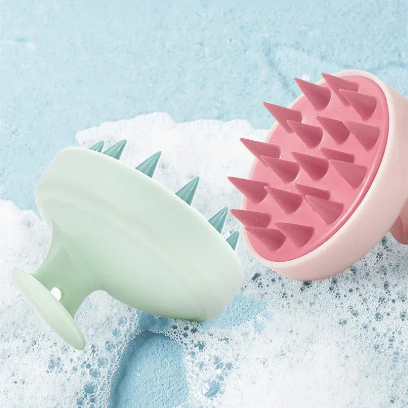 Silicone Scalp Massage Brush – Deep Cleansing & Hair Care Tool
