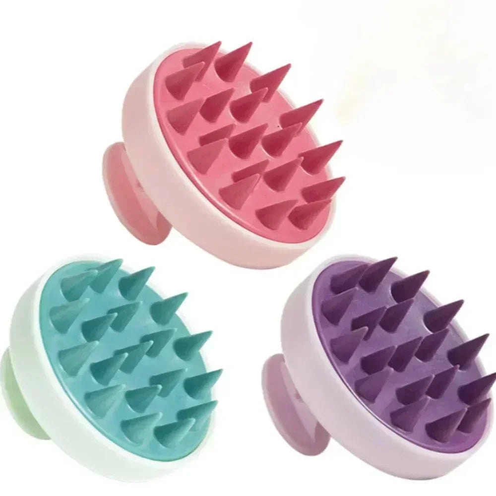 Silicone Scalp Massage Brush – Deep Cleansing & Hair Care Tool