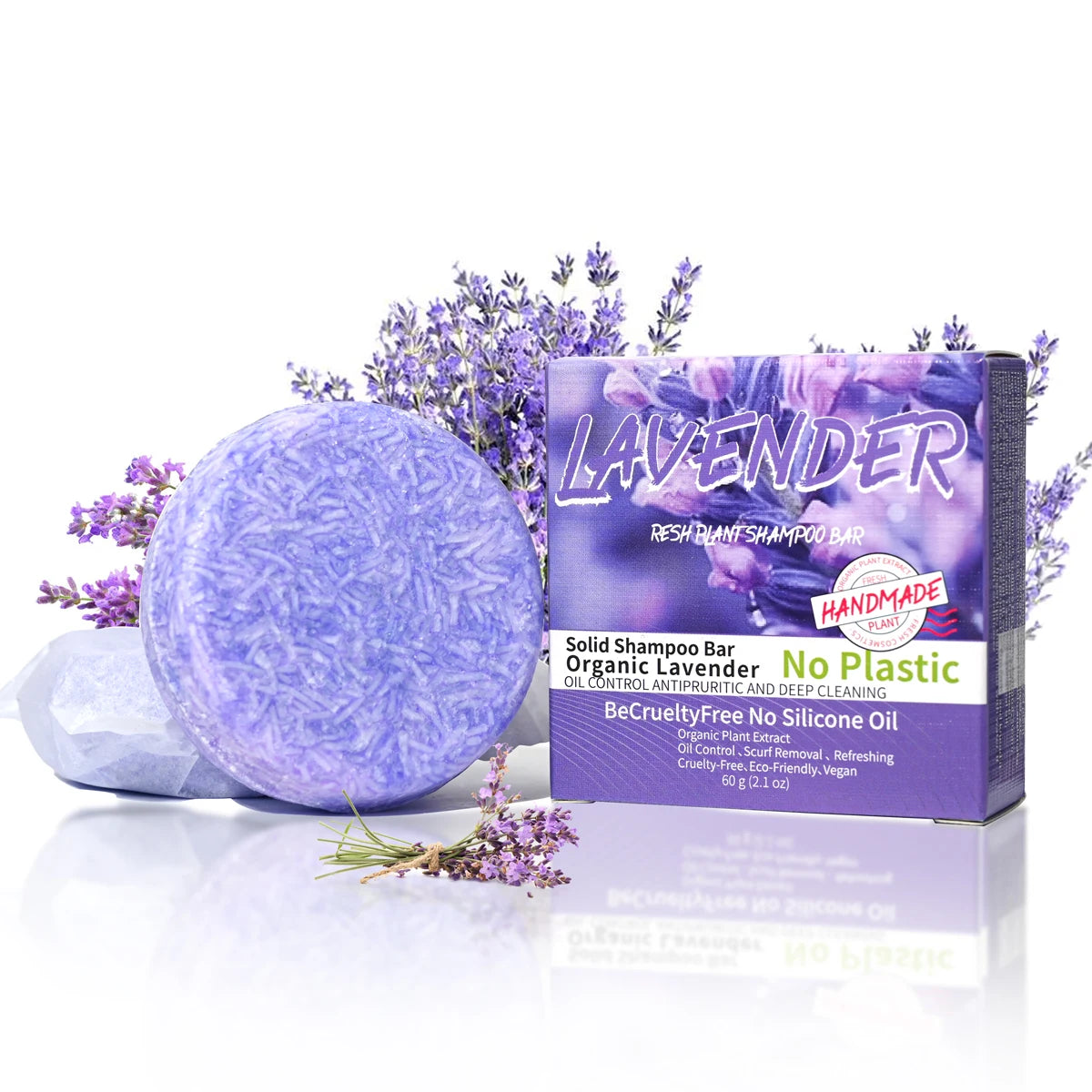 Provence Lavender Essential Oil Shampoo Bar – Handmade Cleansing & Hair Care Soap