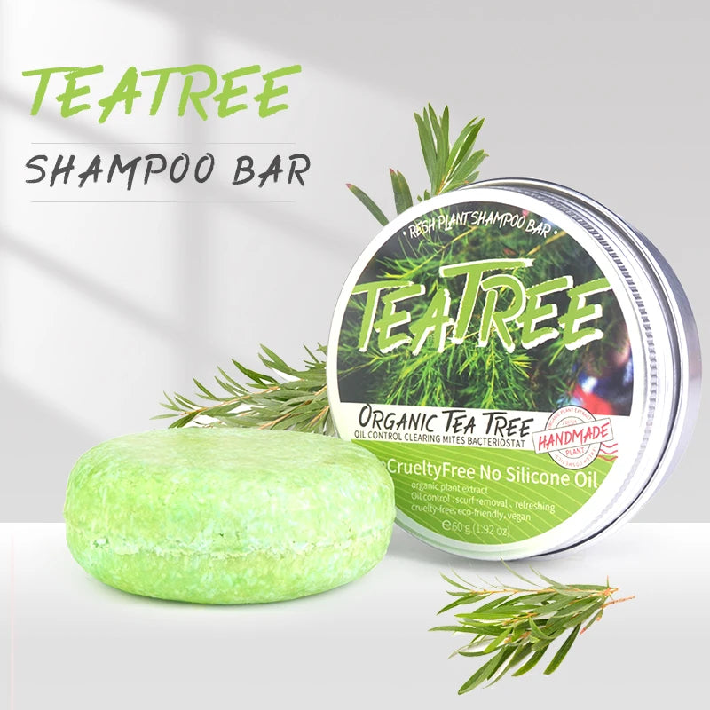 Tea Tree Essential Oil Shampoo Bar – Oil Control, Anti-Dandruff & Scalp Refresh