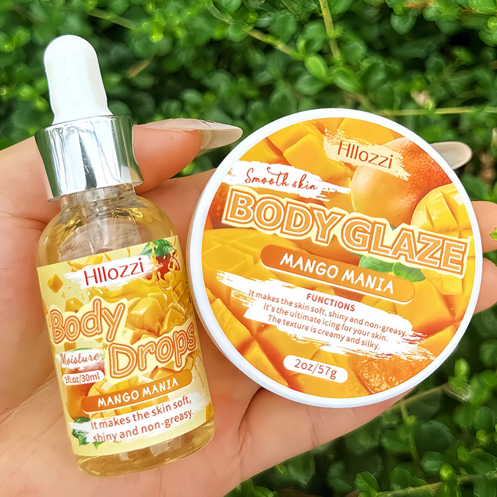 Body Glaze & Body Oil Duo – Non-Greasy Hydrating & Moisturizing Body Lotion
