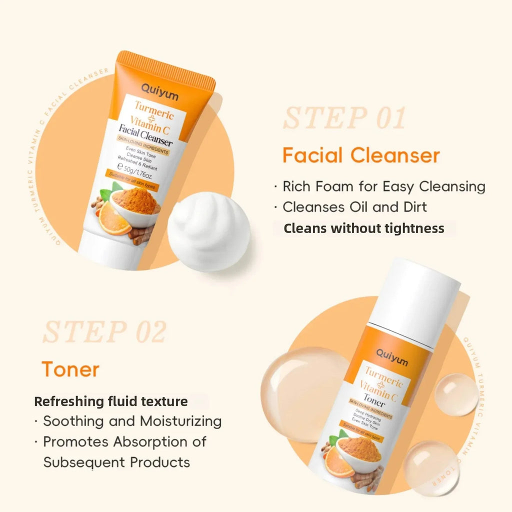Turmeric Vitamin C Skincare Set – Complete 5-Step Glow Routine